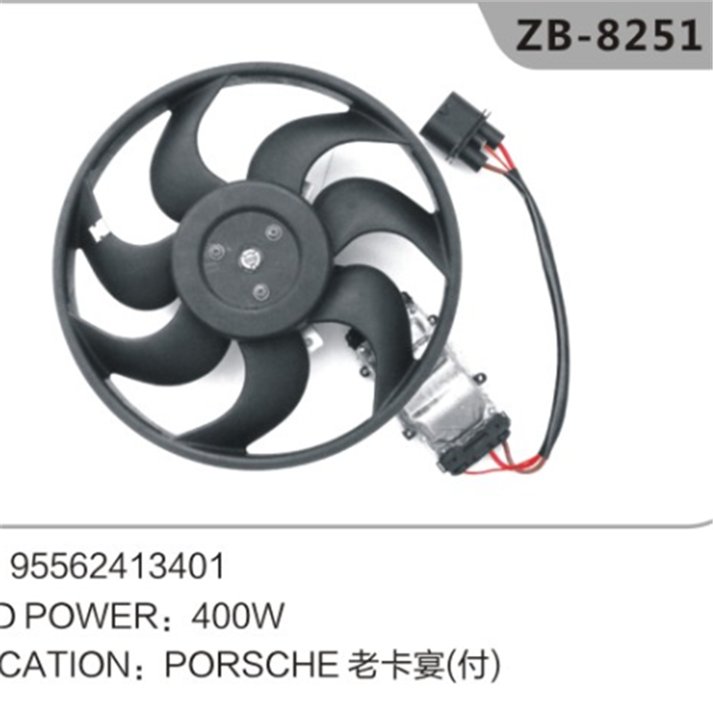 9556413401 Koeling ventilatorassemblage links zijde voor PORSCHE Cayenne